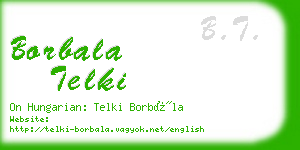 borbala telki business card